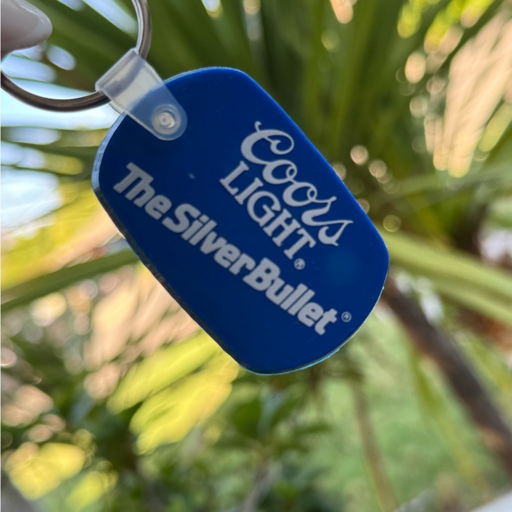 Vintage Blue Coors Light Keychain